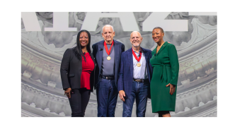image of AIA president and CEO with 2024 Gold Medal Award recipients