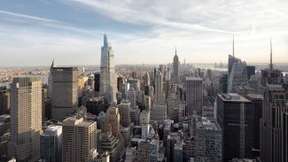 Formally, One Vanderbilt’s massing is comprised of four interlocking, tapering volumes that spiral up to the sky.