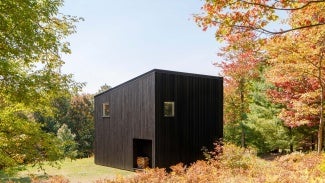 Bovina Cabin, designed by Onland Architecture, in New York's Hudson Valley