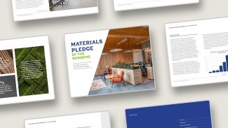 Materials Pledge By the Numbers report cover mock-up