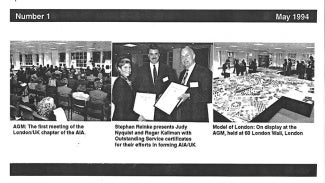 1994 newspaper clipping showcasing the first AIA International chapter.