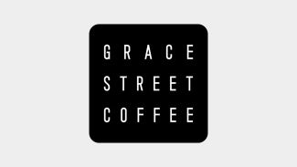 Black and white Grace Street Coffee Roasters logo