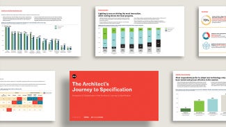 Graphic showing pages of The Architect’s Journey to Specification 2026