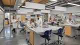 Flexing the labs between science instruction and standard classroom instruction allows the College to maximize the use of their most efficient building.