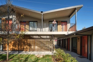 Interior courtyard of Knoxville's Dogan-Gaither Flats