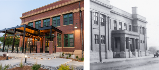 Exterior of Cheyenne, Wyoming, train depot