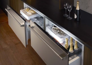 Closeup of Fisher & Paykel CoolDrawers in The Professional Kitchen