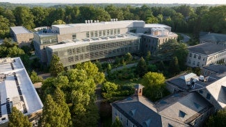 Singer Hall embraces Nason Garden and is designed to respect campus context while establishing a contemporary sense of place borne of exemplary environmental stewardship
