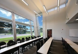 Conference room in the Rockwell Collins Building 130