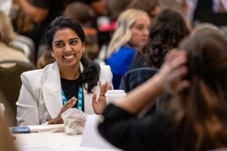 Women networking at Women's Leadership Summit
