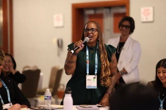 Nina Ndichu, Assoc. AIA, shares her thoughts at the 2024 AIA Women's Leadership Summit