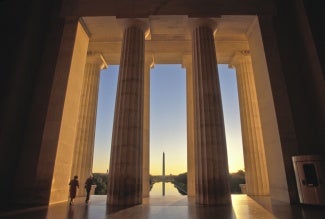 View of Washington Monument from Lincoln Memorial