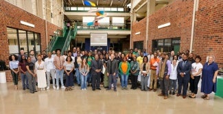 Group photo of students and faculty at HBCU Student Forum