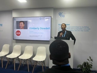 AIA 2024 president Kimberly Dowdell at COP29