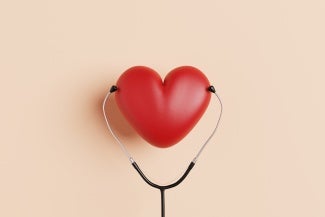 heart with stethoscope