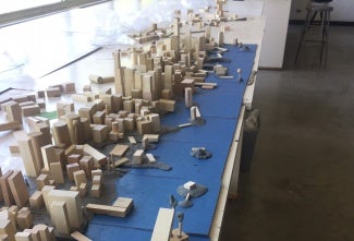 HS student clay city along shoreline creation