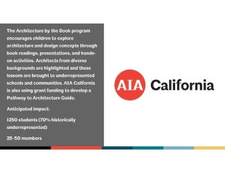 AIA California is building upon their Architecture by the Book program for Architecture Week.