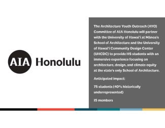 AIA Honolulu will celebrate Architecture Week through a full week of immersive activities with local architecture students.