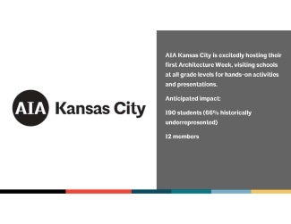 AIA Kansas City is celebrating Architecture Week by visiting local schools for hands-on activities and presentations.