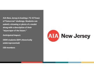 AIA New Jersey is hosting a K-12 Tower of Tomorrow challenge for Architecture Week.