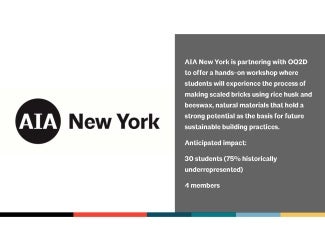 AIA New York is partnering with OQ2D to offer a hands-on sustainable design workshop to students during Architecture Week.