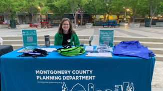 Atara Margolies engaging with the public