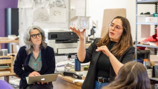 A design demonstration in a classroom