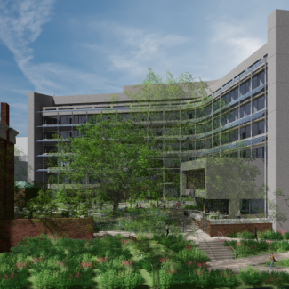 AIA headquarter's renewal rendering of exterior building from New York Avenue 