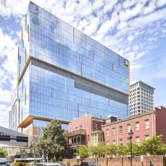 Exterior view of Children's Hospital of Richmond at VCU's Children's Tower