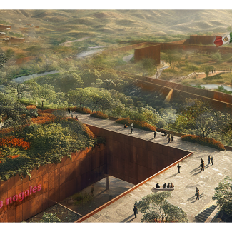 a design imagining a Mexico and United States border as a bi-national park 