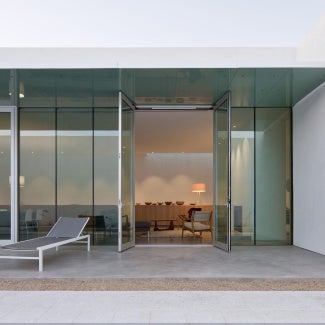 Glass windows at Barrio Historico House