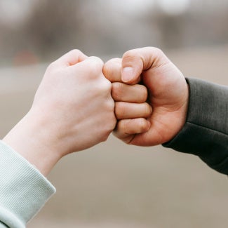 A fist bump